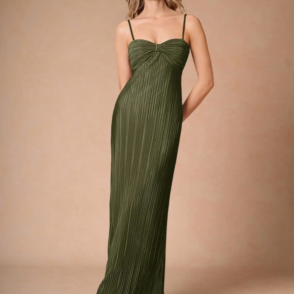 Azazie Moss Green Maxi Dress
